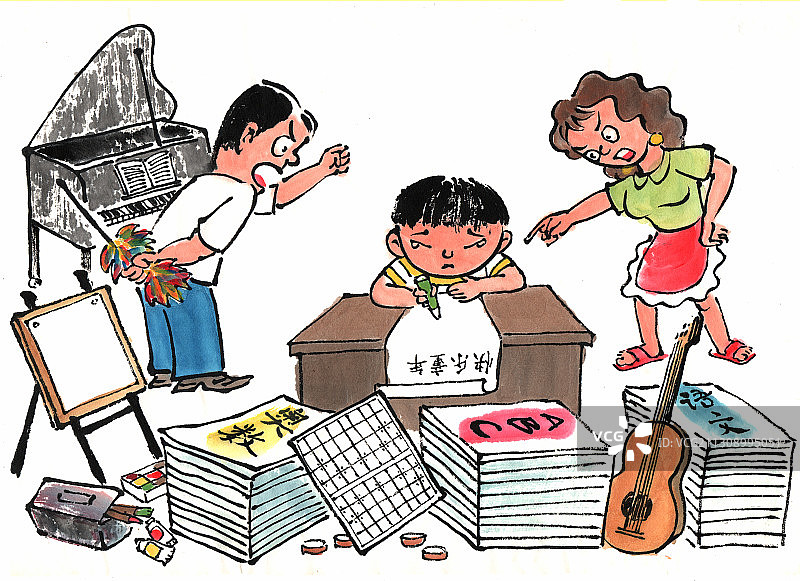 插画：无从下笔图片素材