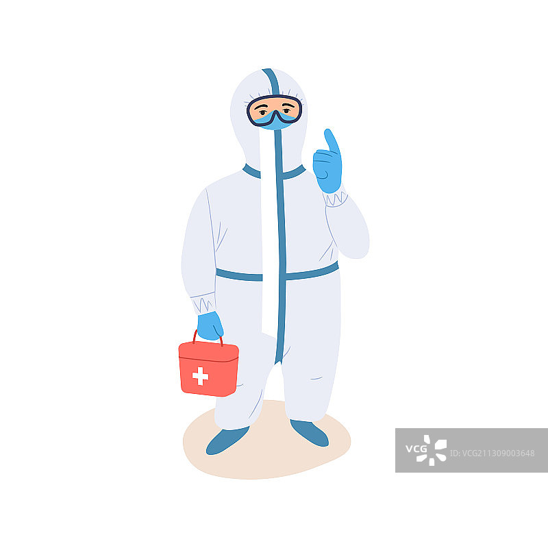 身穿防护服的专业医生图片素材