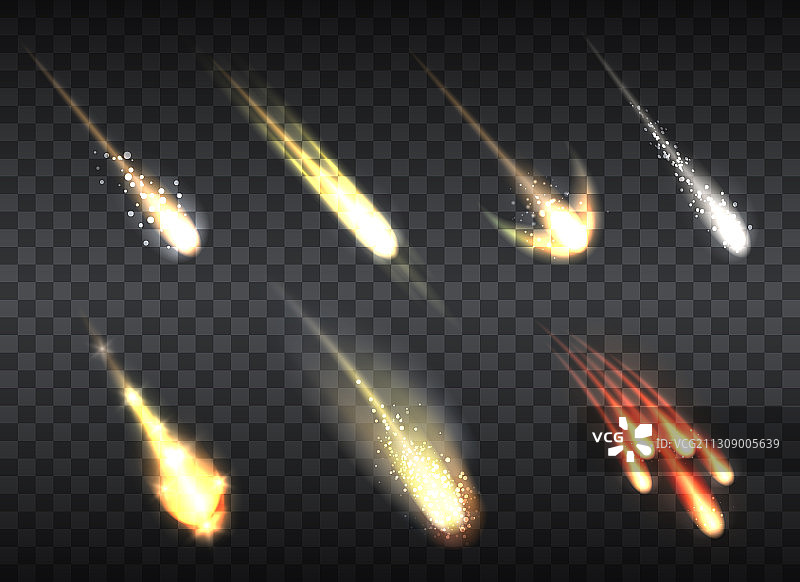 透明背景上的彗星图片素材