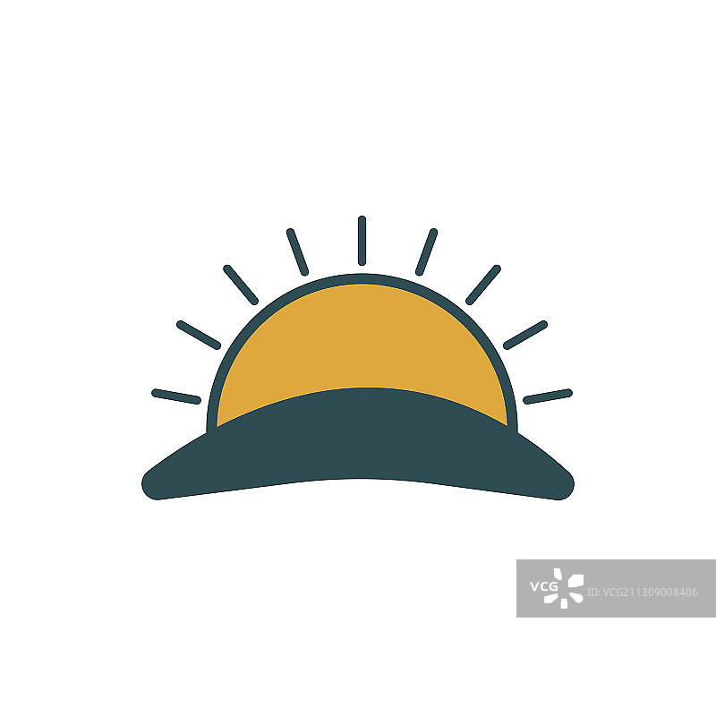 日落日出图标设计图片素材