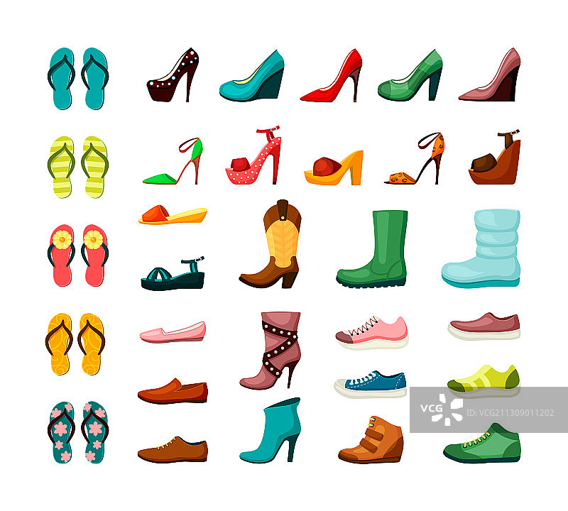 男女鞋套装优雅皮革读物图片素材