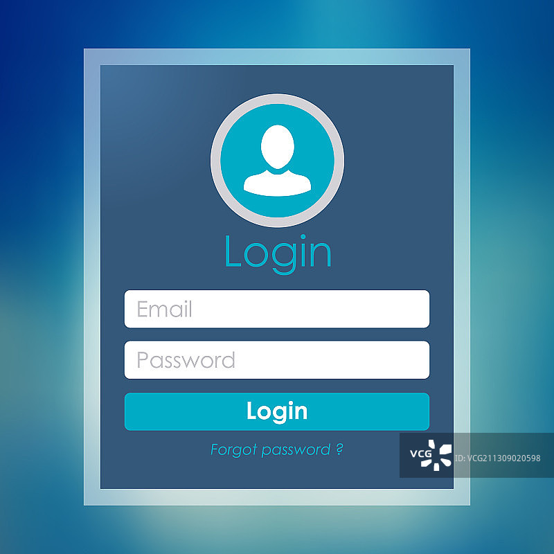 现代登录表单页面网站UI元素图片素材