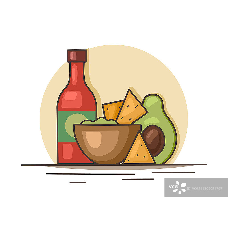 墨西哥牛油果玉米片图片素材