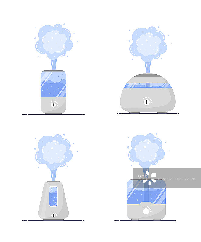 超声波净化器空气加湿器图标图片素材