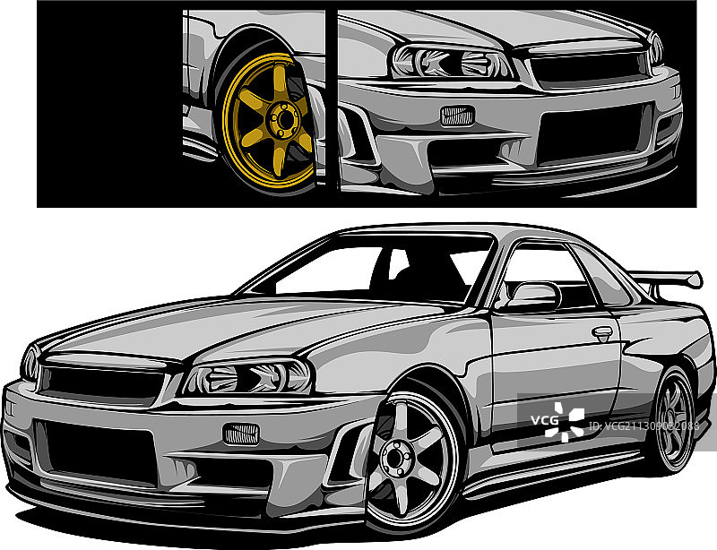 天际线R34漫画风格图片素材