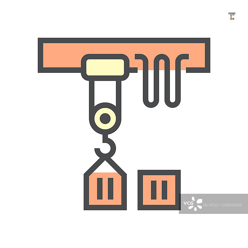 桥式起重机图标64x64完美像素图片素材