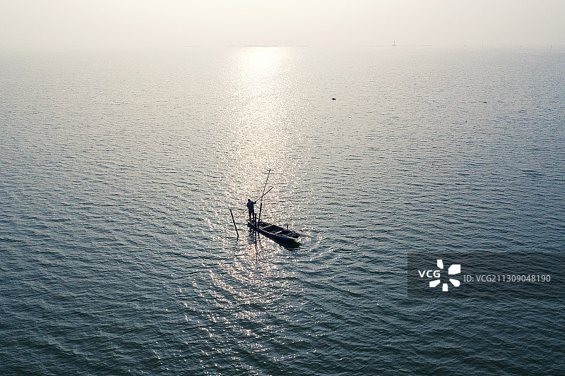 辽阔的滆湖+江苏省常州市武进区滆湖公园图片素材