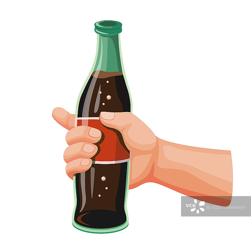 手拿可乐汽水饮料瓶图片素材