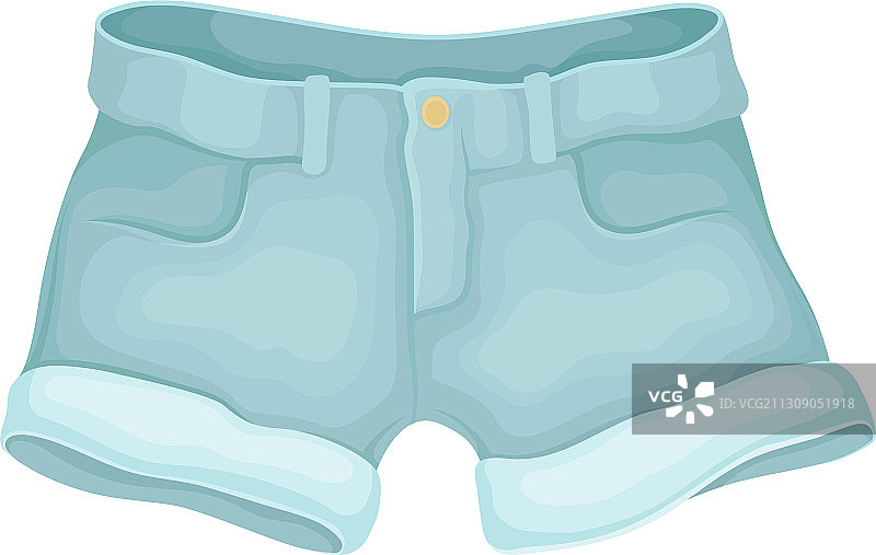 带侧袋的蓝色牛仔短裤女装图片素材