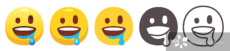 流口水表情符号图片素材