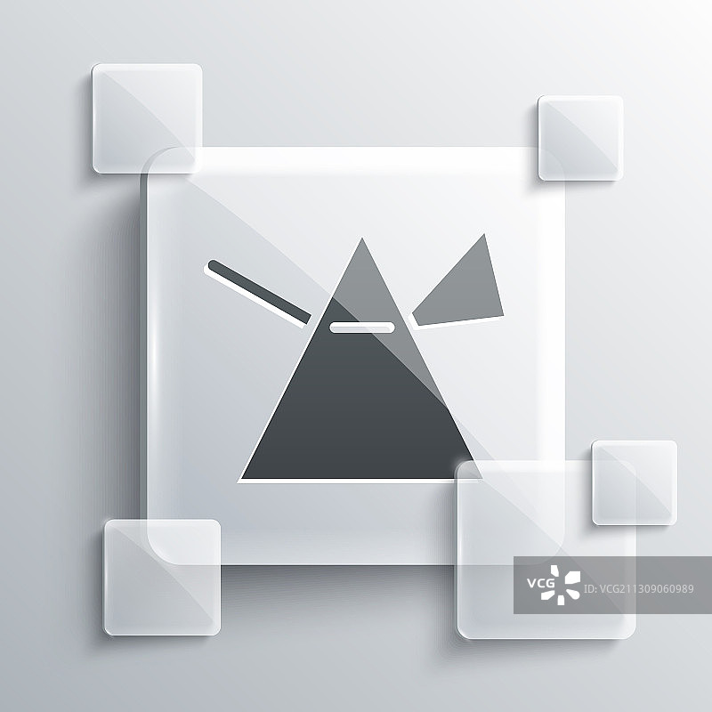 灰色棱镜光线图标图片素材