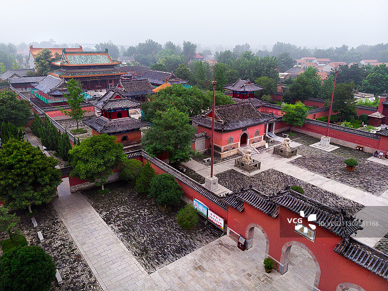 红墙宫殿+江苏省宿迁市宿豫区皂河镇乾隆行宫图片素材