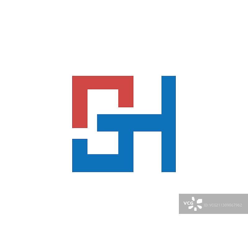 字母GH或HG标志设计模板图片素材