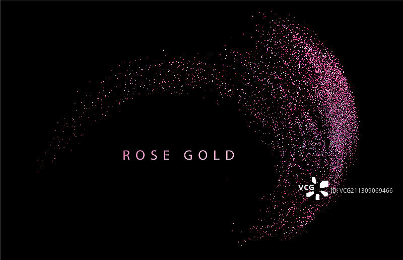 抽象闪亮玫瑰金波浪设计元素图片素材