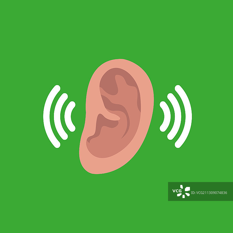 倾听图标耳朵图标（简约风格）图片素材