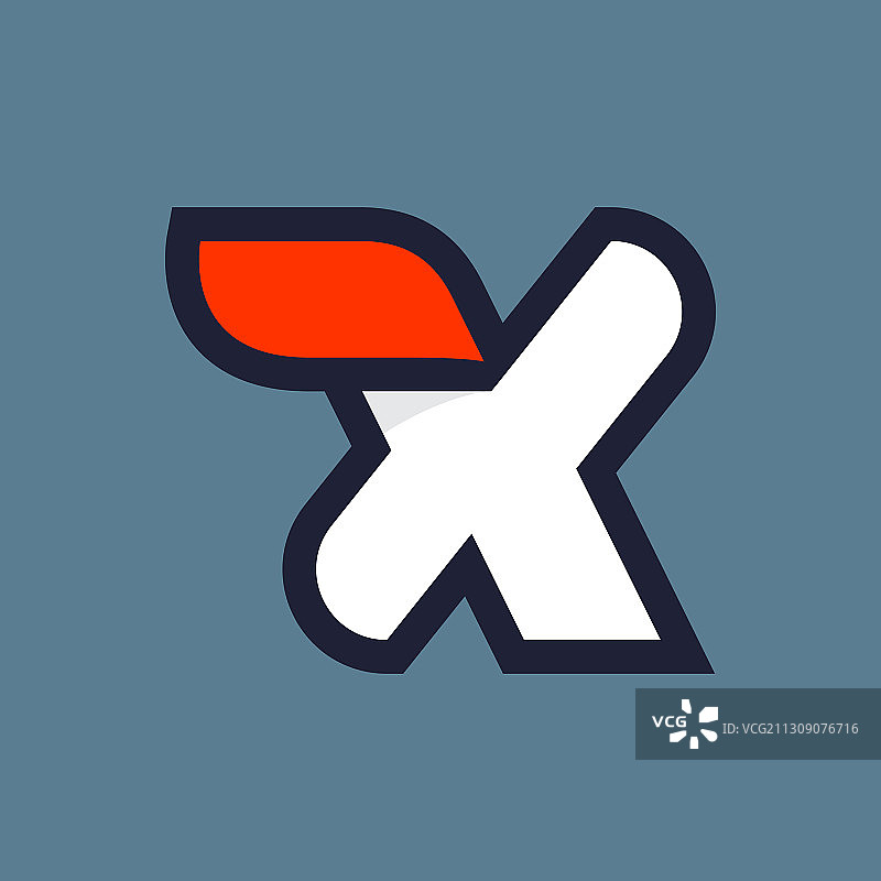 字母X快速标志图片素材