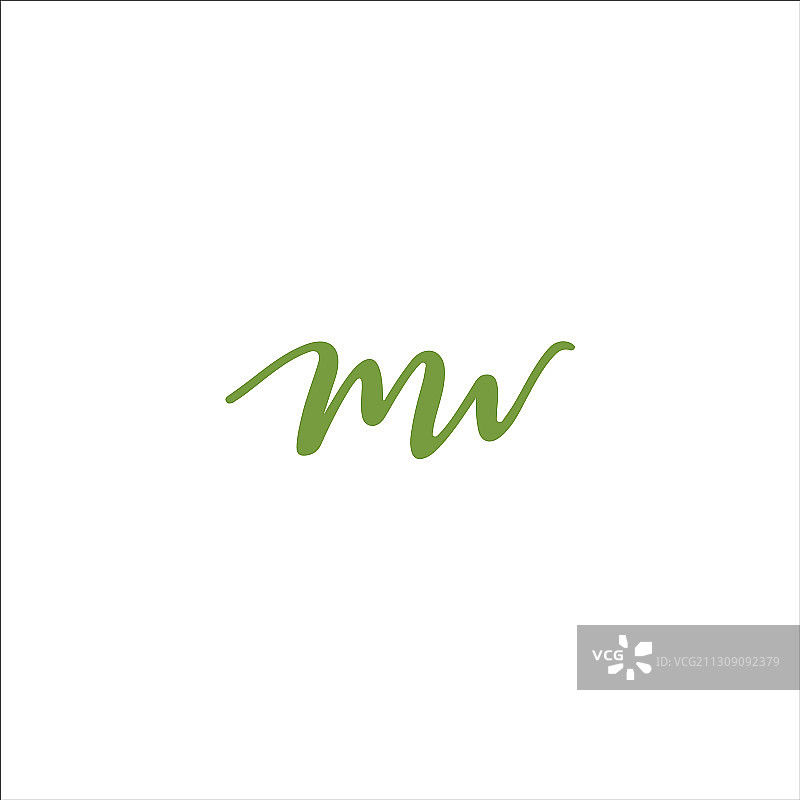 首字母MW或WM Logo设计模板图片素材