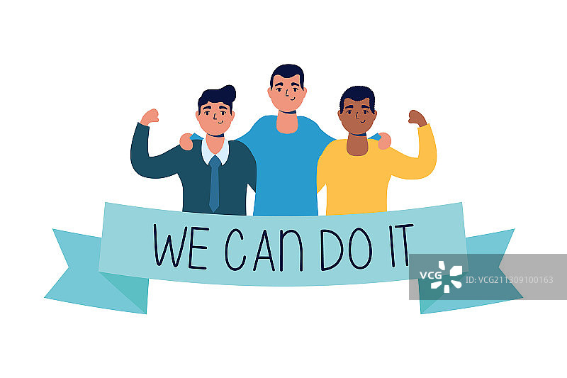 跨种族男人团队图片素材