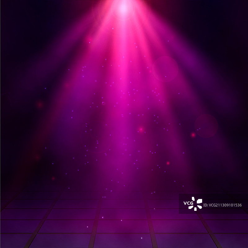 品红色聚光灯烟雾迪斯科场景图片素材