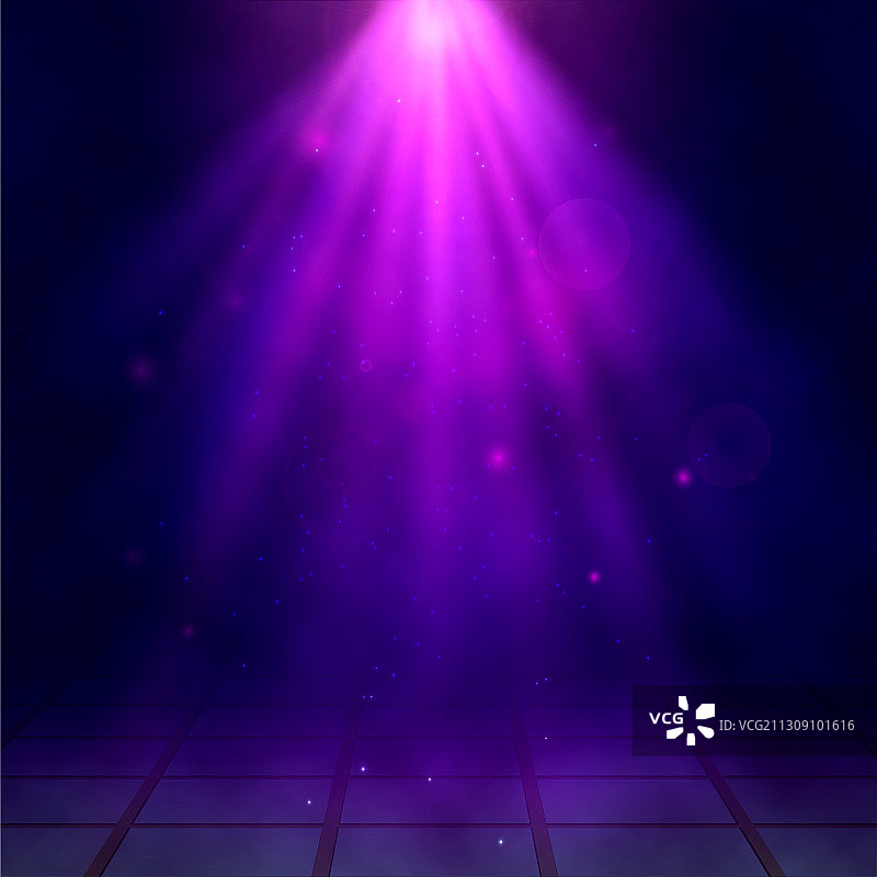 紫色聚光灯迪斯科灯光效果场景图片素材