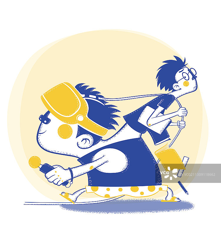 爬行脑和理性脑之沉迷电子设备图片素材