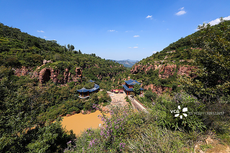 河南省郑州市新密市伏羲山大峡谷风景区风光图片素材