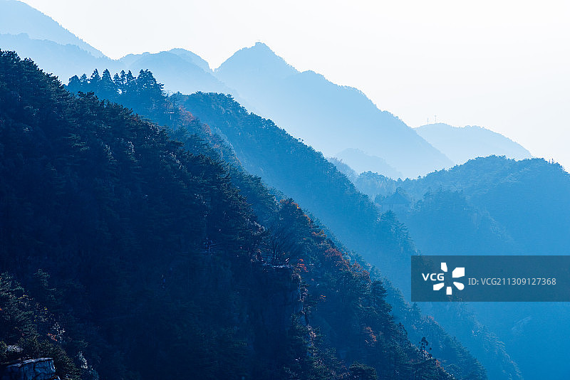 江西庐山风景区秋天风光龙首崖日落图片素材