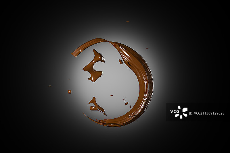 液体组成的抽象形状，三维图形图片素材