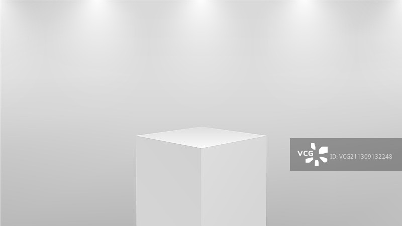 逼真3D红色产品展示台图片素材