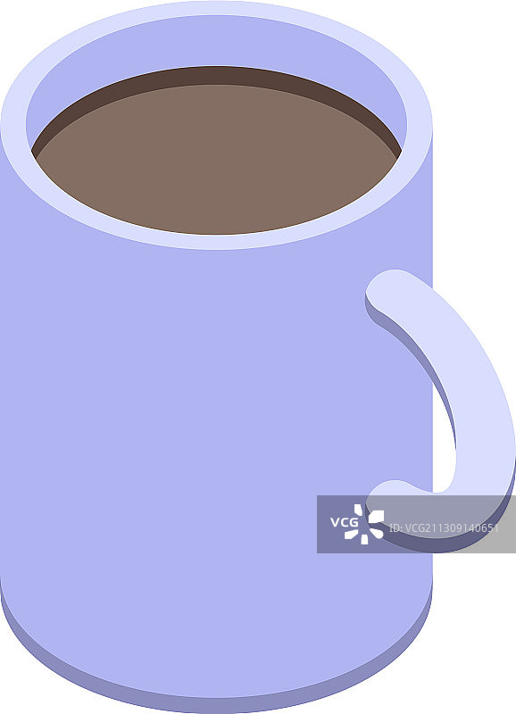 电视主持人咖啡杯2.5D风格图标图片素材