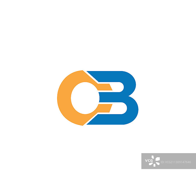 首字母OB或BO标志设计模板图片素材