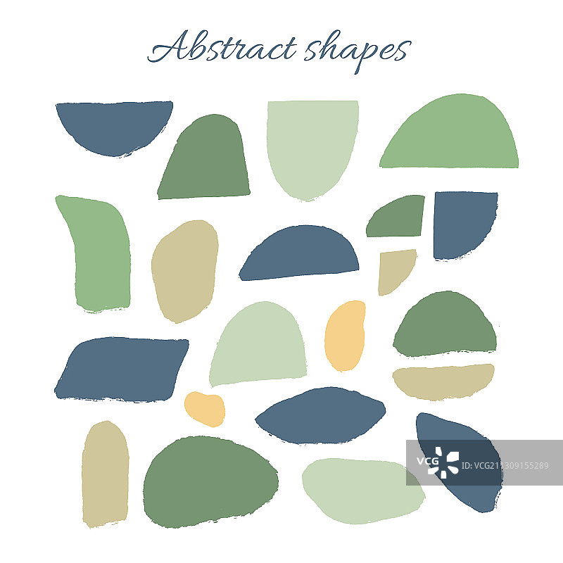 手绘有机抽象图形大合集图片素材