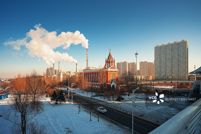 哈尔滨的冬天图片素材