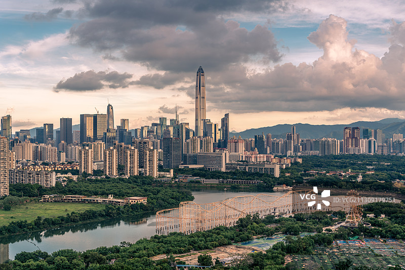 深圳市福田区香蜜湖建筑群图片素材