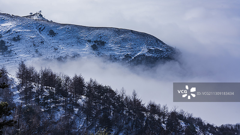 北里荒的冰雪雾  摄于湖北宜昌夷陵区的北里荒图片素材