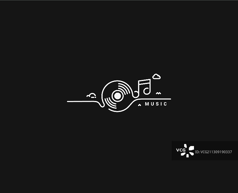 扁平风音符banner设计图片素材