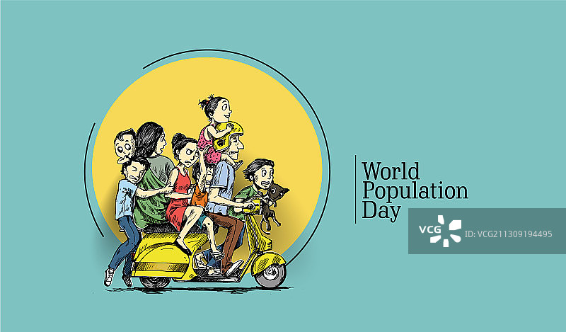 7月11日世界人口日图片素材