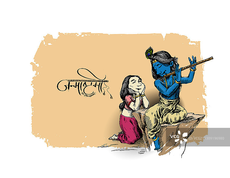 克里希纳 Janmashtami 节假日图片素材