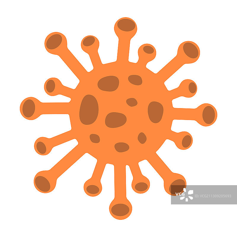 白色背景上的危险病毒隔离图标图片素材