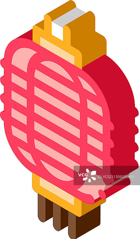 中国风灯笼2.5D图标图片素材