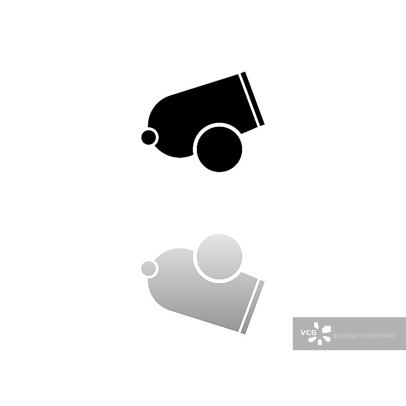 火炮扁平图标图片素材