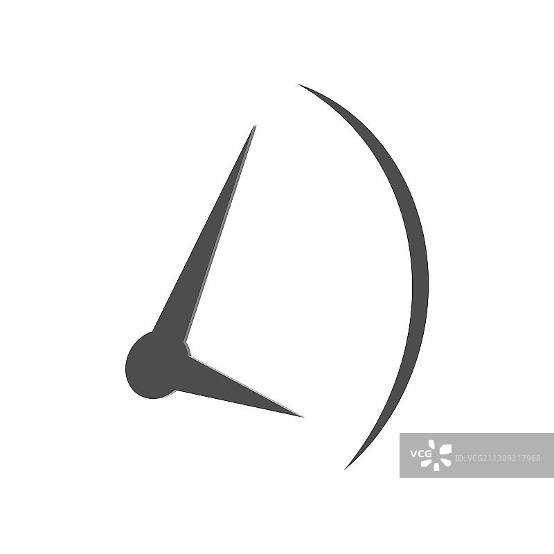 孤立的扁平设计时钟图标图片素材