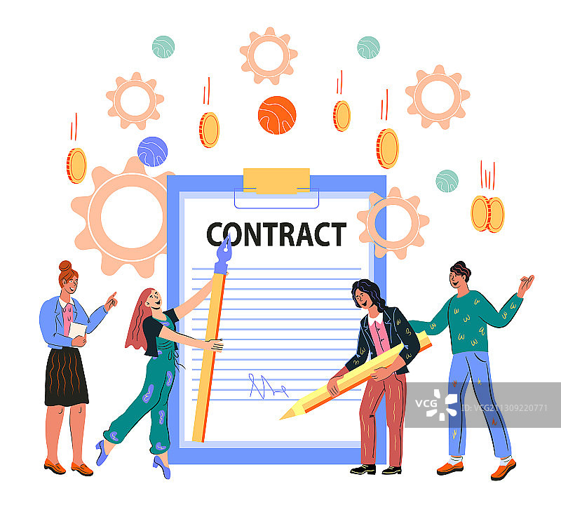 签订合同及商务协议图片素材