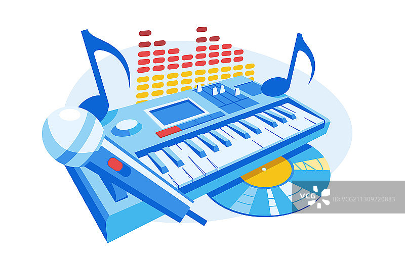 现代电子乐器图片素材