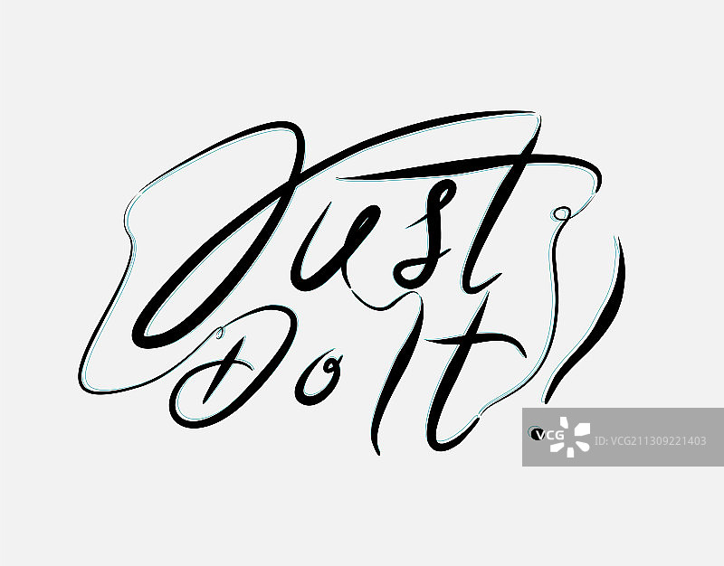Just do it 白色背景字母文字图片素材