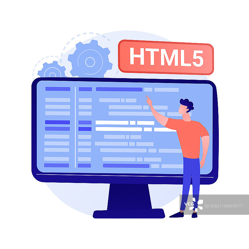 HTML5编程概念隐喻图片素材