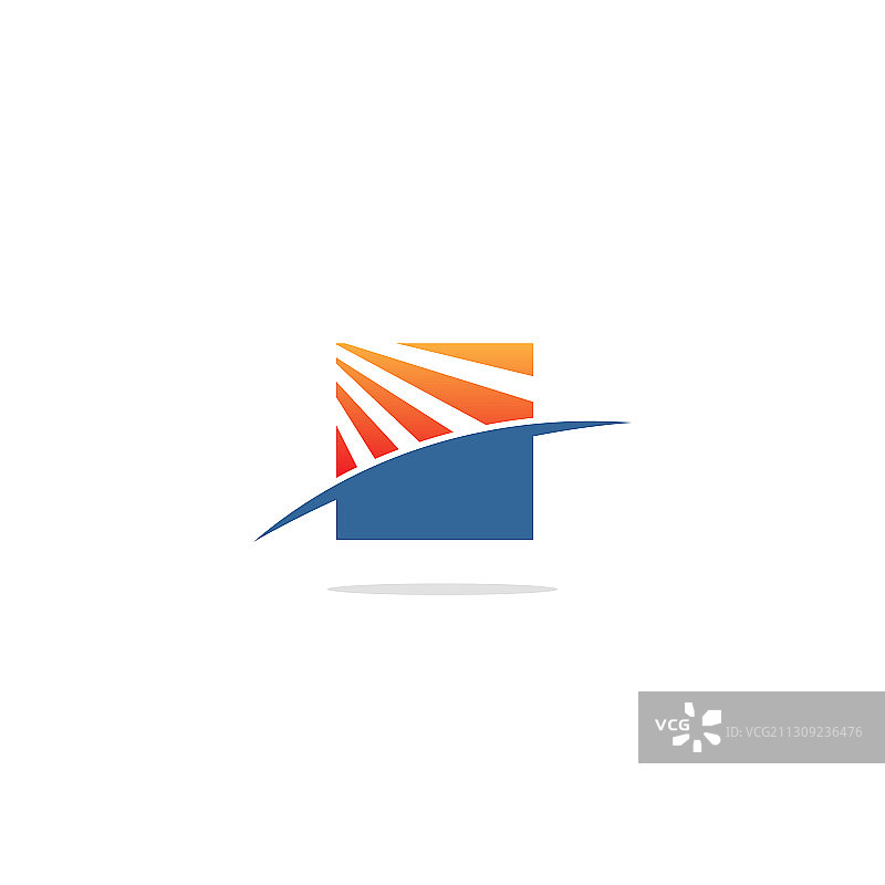 闪耀正方形抽象Logo图片素材