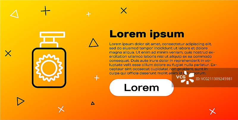 防晒喷雾瓶线条图标图片素材