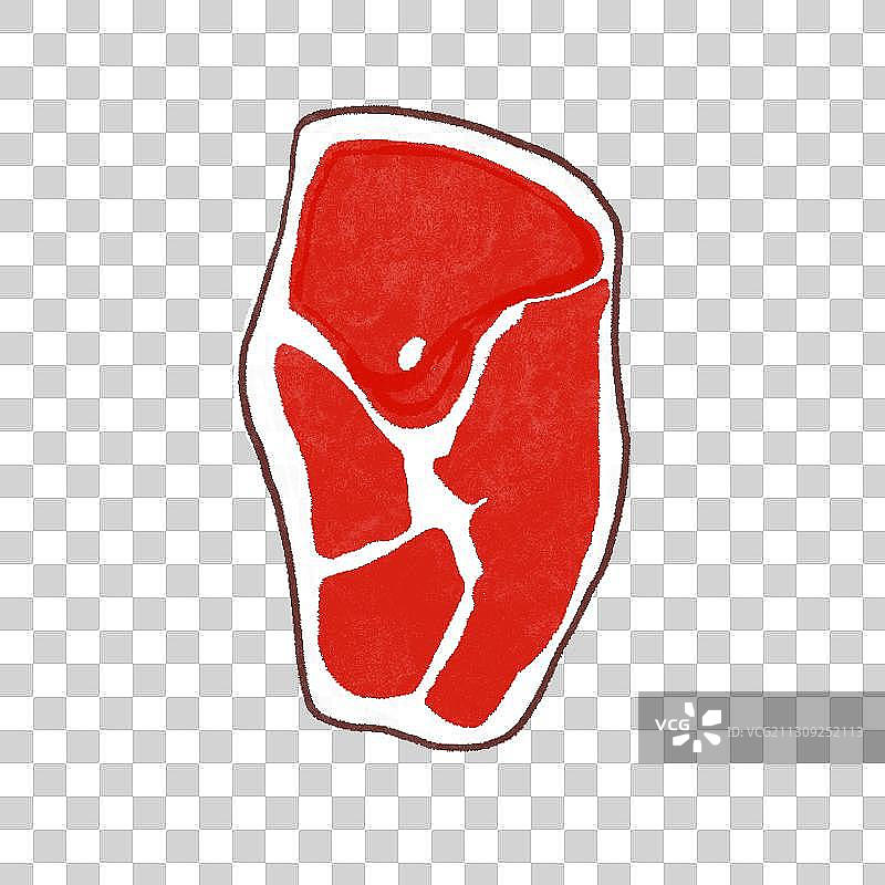 冷链生鲜肉食插图手绘图片素材