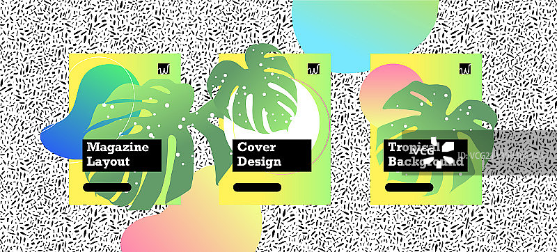 夏季热带渐变背景图片素材